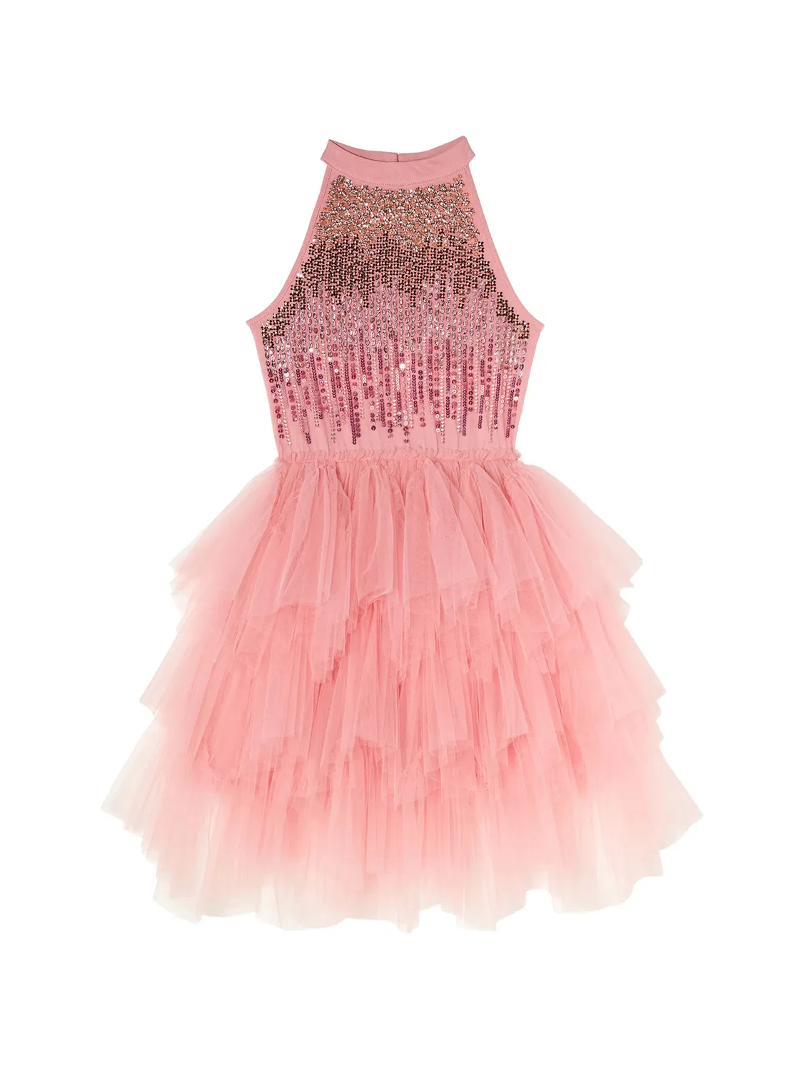 Ярусное платье Shirley Sparkle с пайетками Tutu Du Monde, розовый