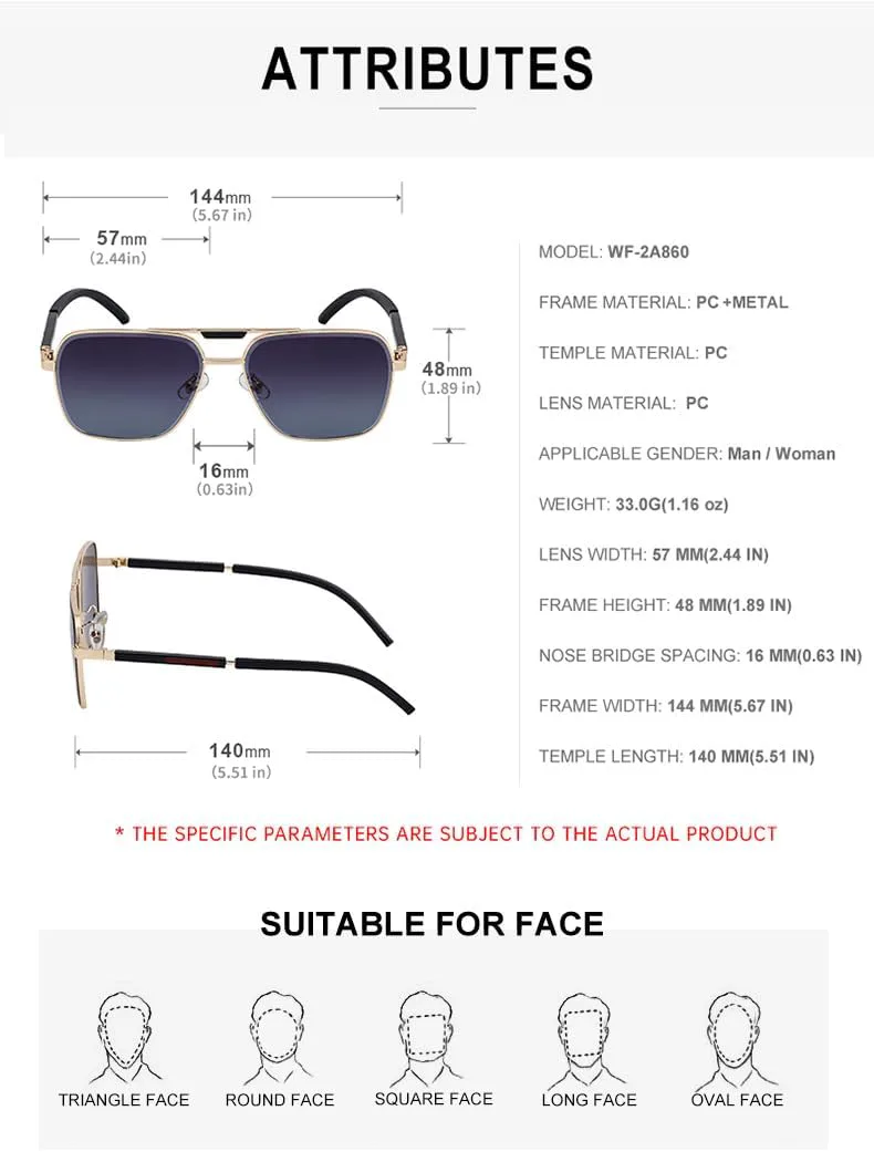 

Мужские солнцезащитные очки Cut Edge в европейском и американском стиле для активного отдыха | Геометрическая оправа, поляризованные линзы UV400 Gksbnck, C3