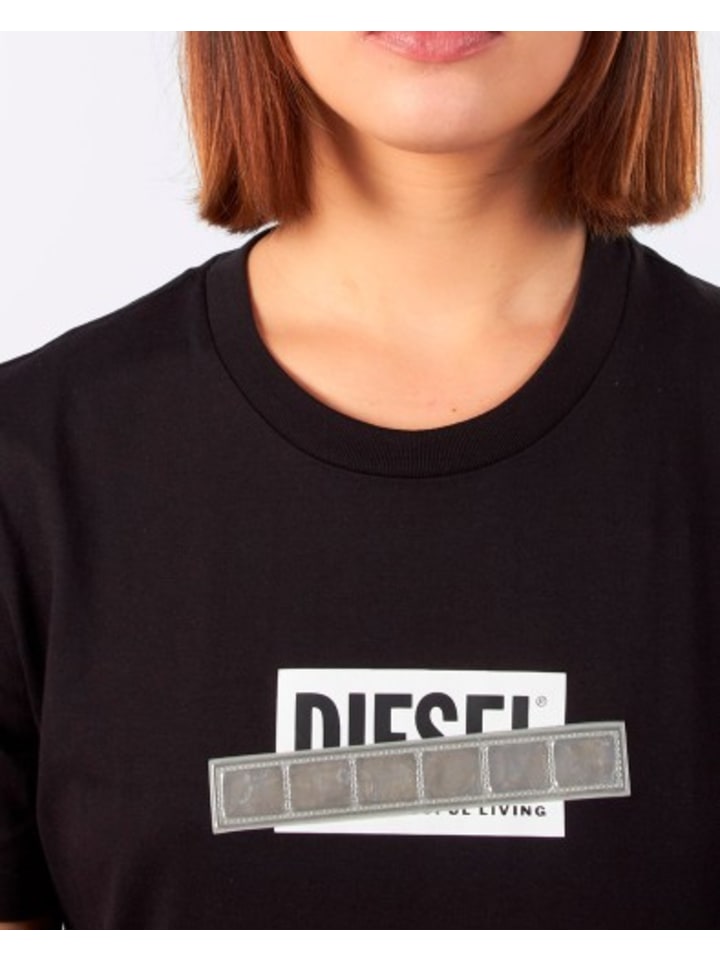 Футболка Diesel 00SEMA0BASU Tshirt, цвет Denim — фото 3