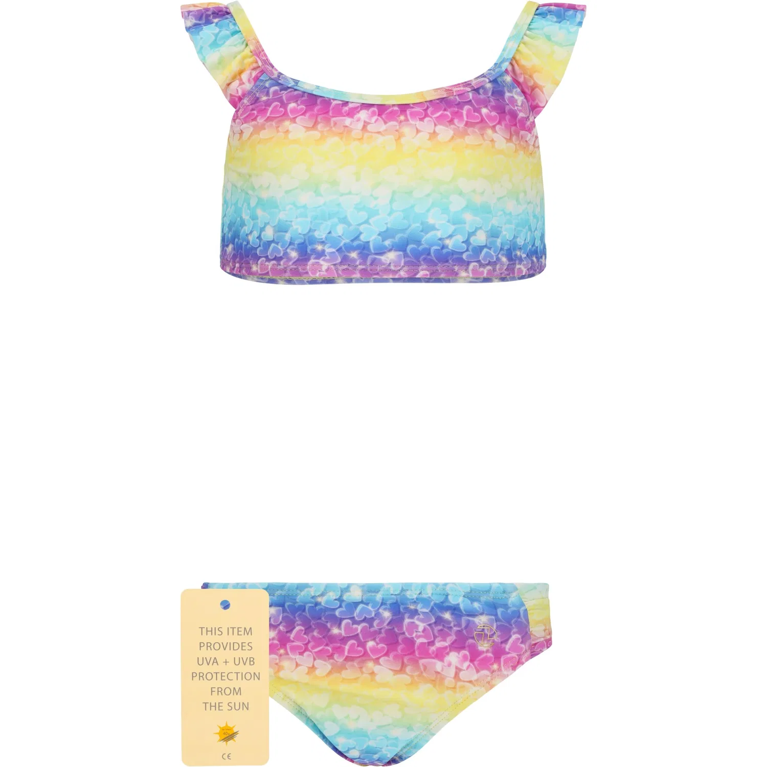 Детское бикини с рюшами Carly ZIGZAG, Pink-Blue