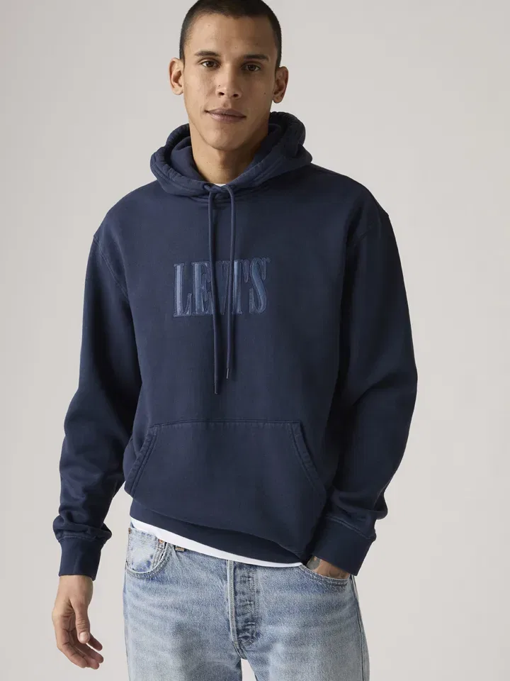 Мужское худи свободного кроя Levi's, Dark Blue — фото 2