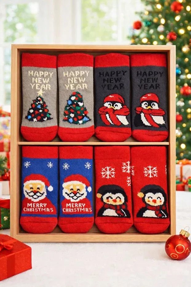 Детские носки для девочек хлопковые с принтом 4 шт Peppino, Multicolor