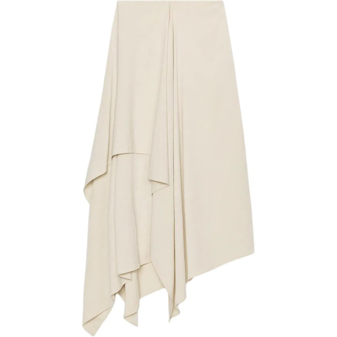 Женская длинная юбка свободного кроя Raw White, ZARA