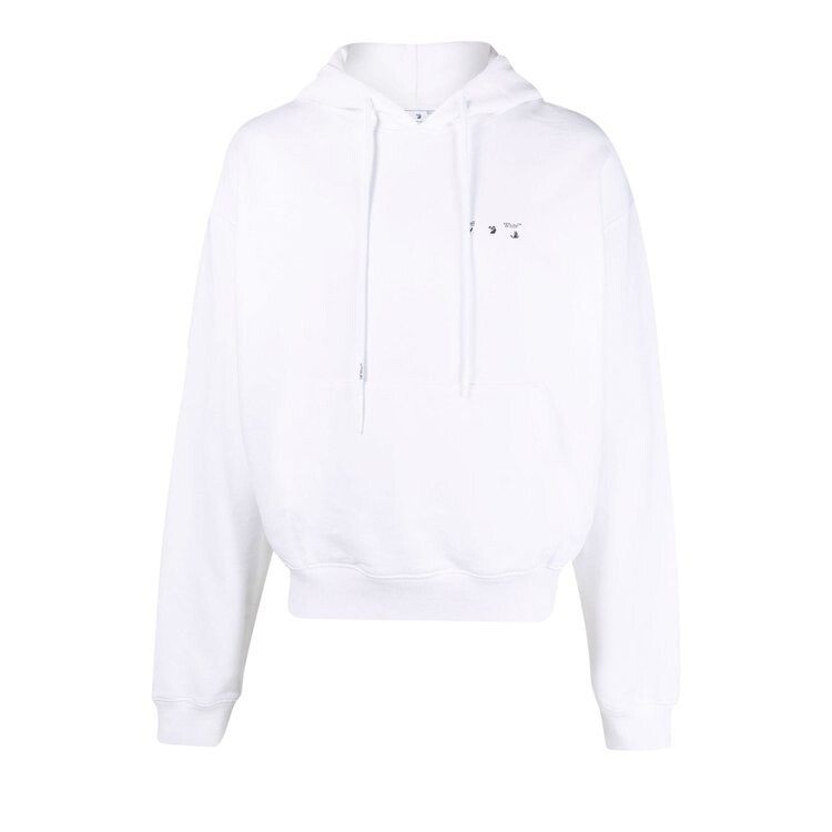 

Худи Off-White Caravaggio Paint Over Hoodie 'White/Black', белый