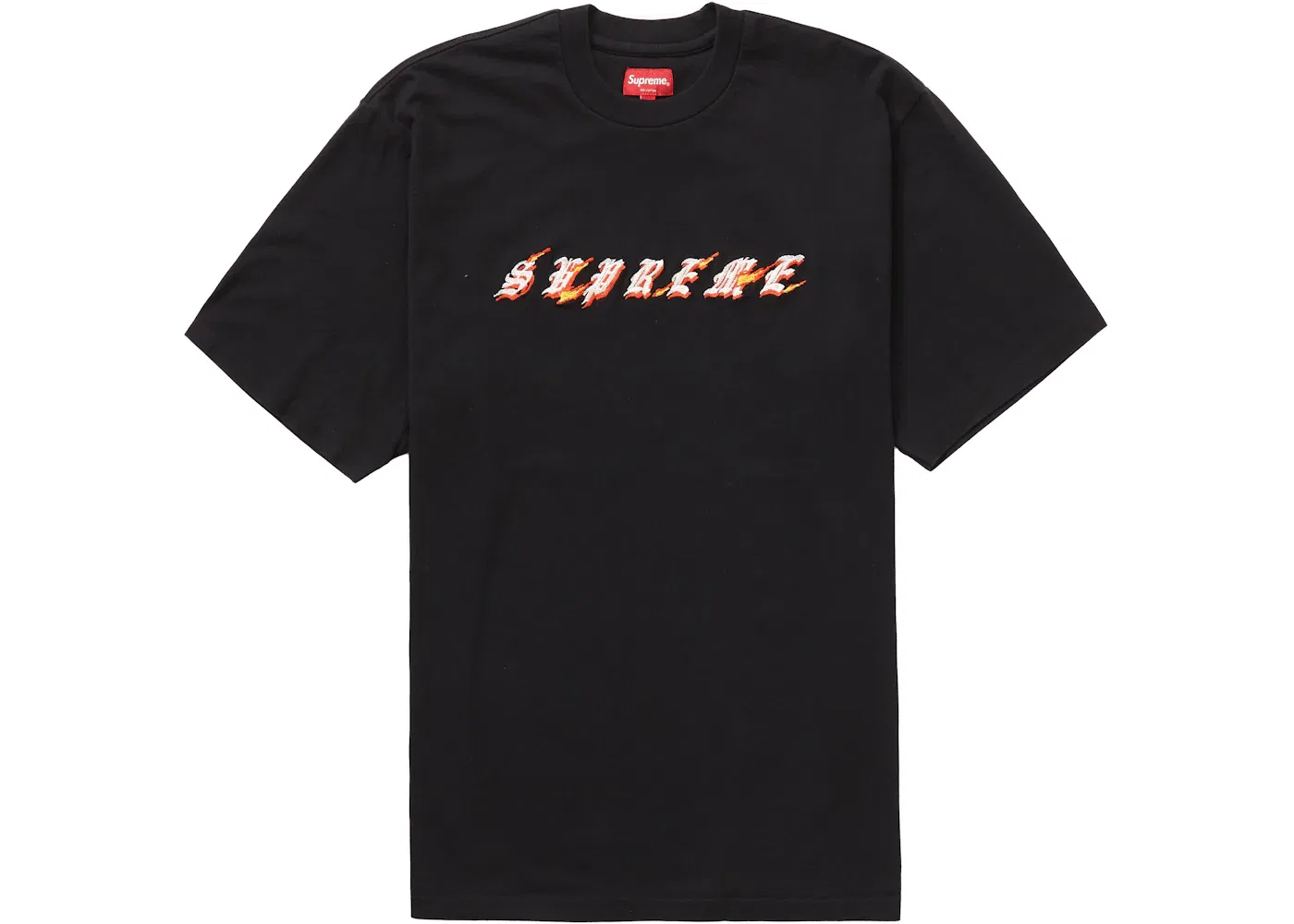 Мужская футболка с принтом Supreme Flames S/S Top (SS22), Black