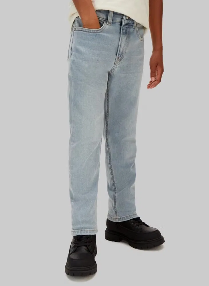 Джинсы-бойфренды с усами, модель Whiskered Dad, Calvin Klein Jeans, синий