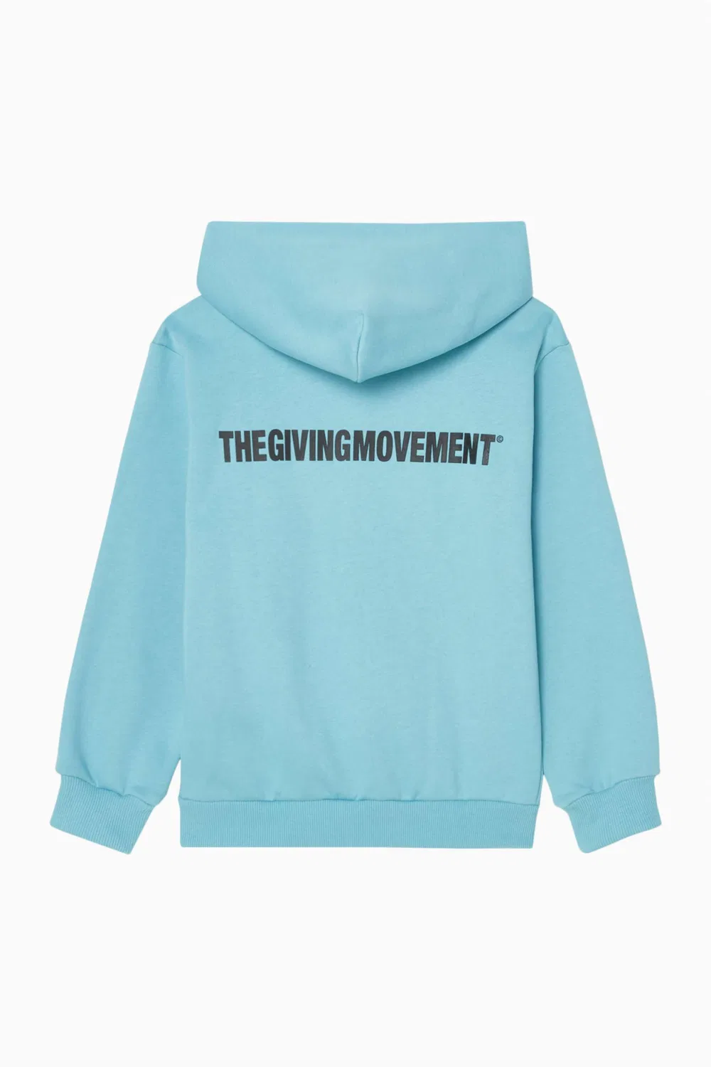 Худи на молнии оверсайз из органического хлопкового флиса The Giving Movement, синий — фото 3
