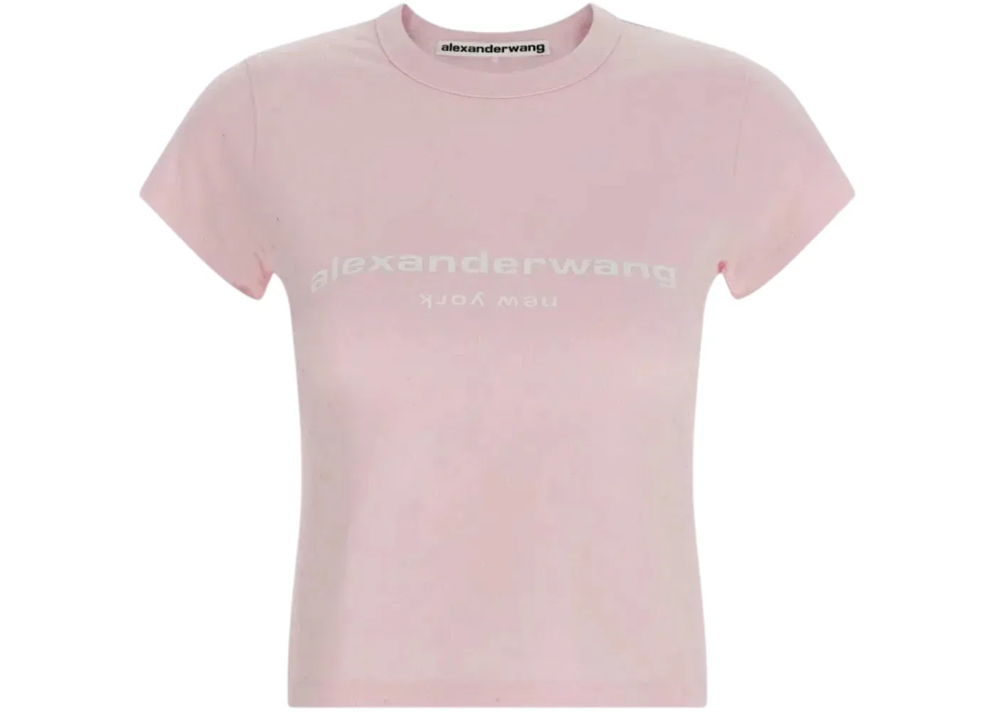 Женская футболка с принтом Hotfix Logo Alexander Wang, Light Pink