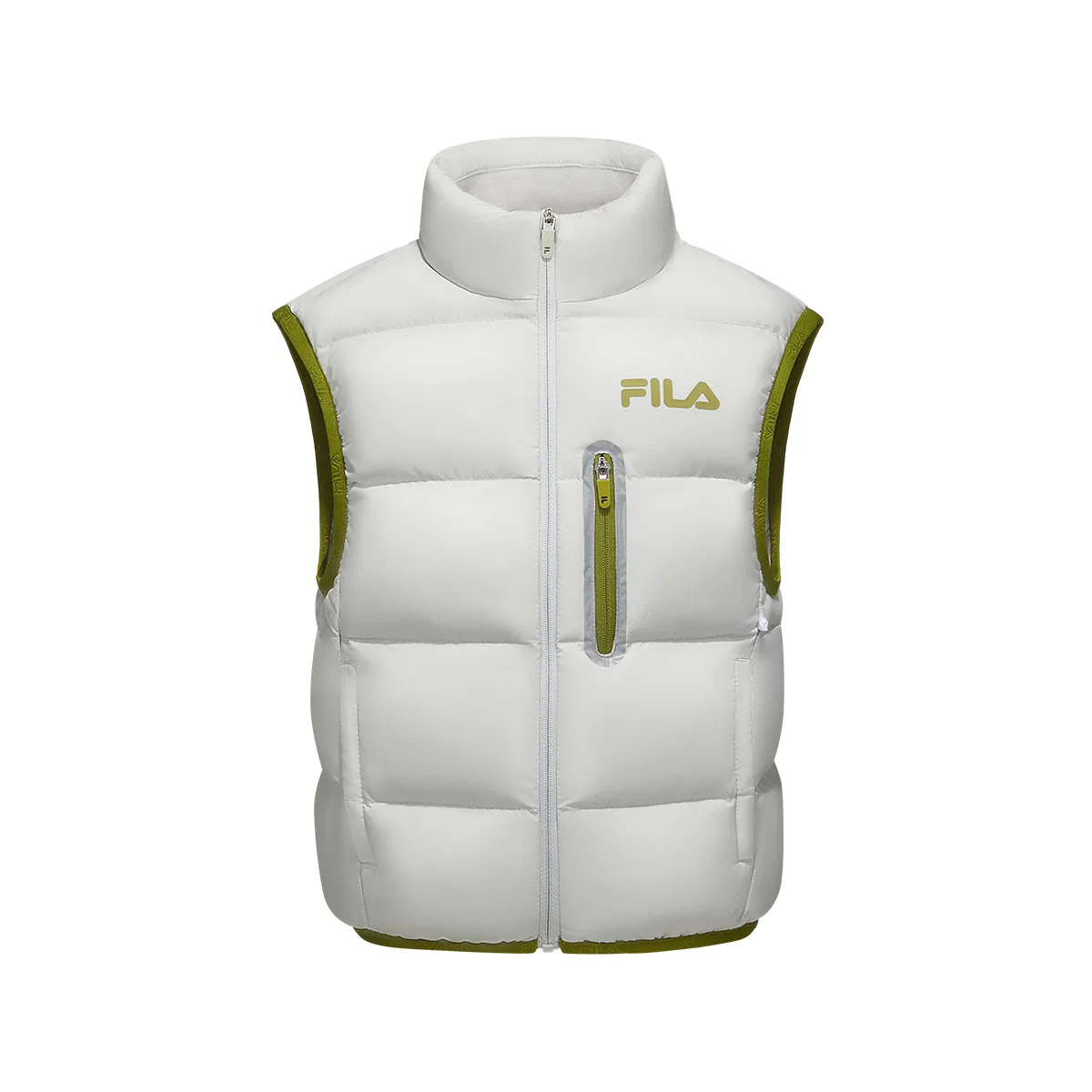Детский утепленный жилет с воротником-стойкой Cloud Gray FILA KIDS — фото 3