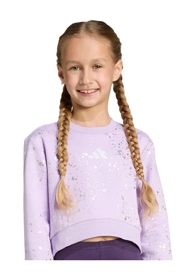 Детский спортивный комплект для девочек с принтом JW2421 LG Glam Set Adidas, Light Purple — фото 3