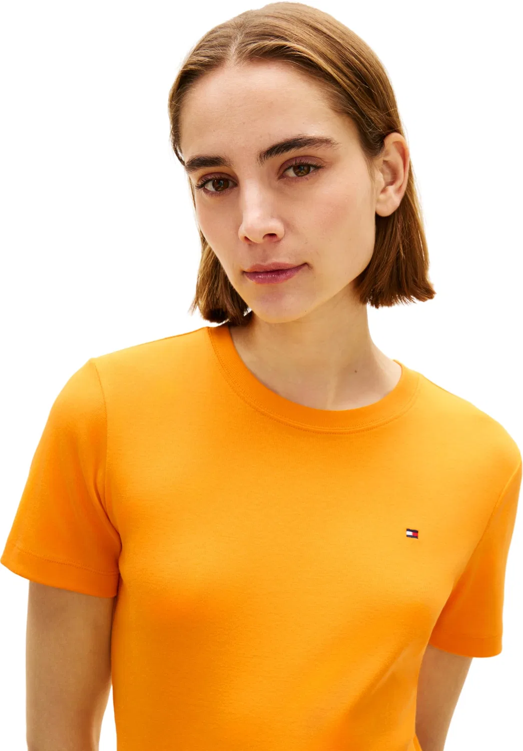 Женская футболка с коротким рукавом Slim Cody Tommy Hilfiger, Orange Flash — фото 4