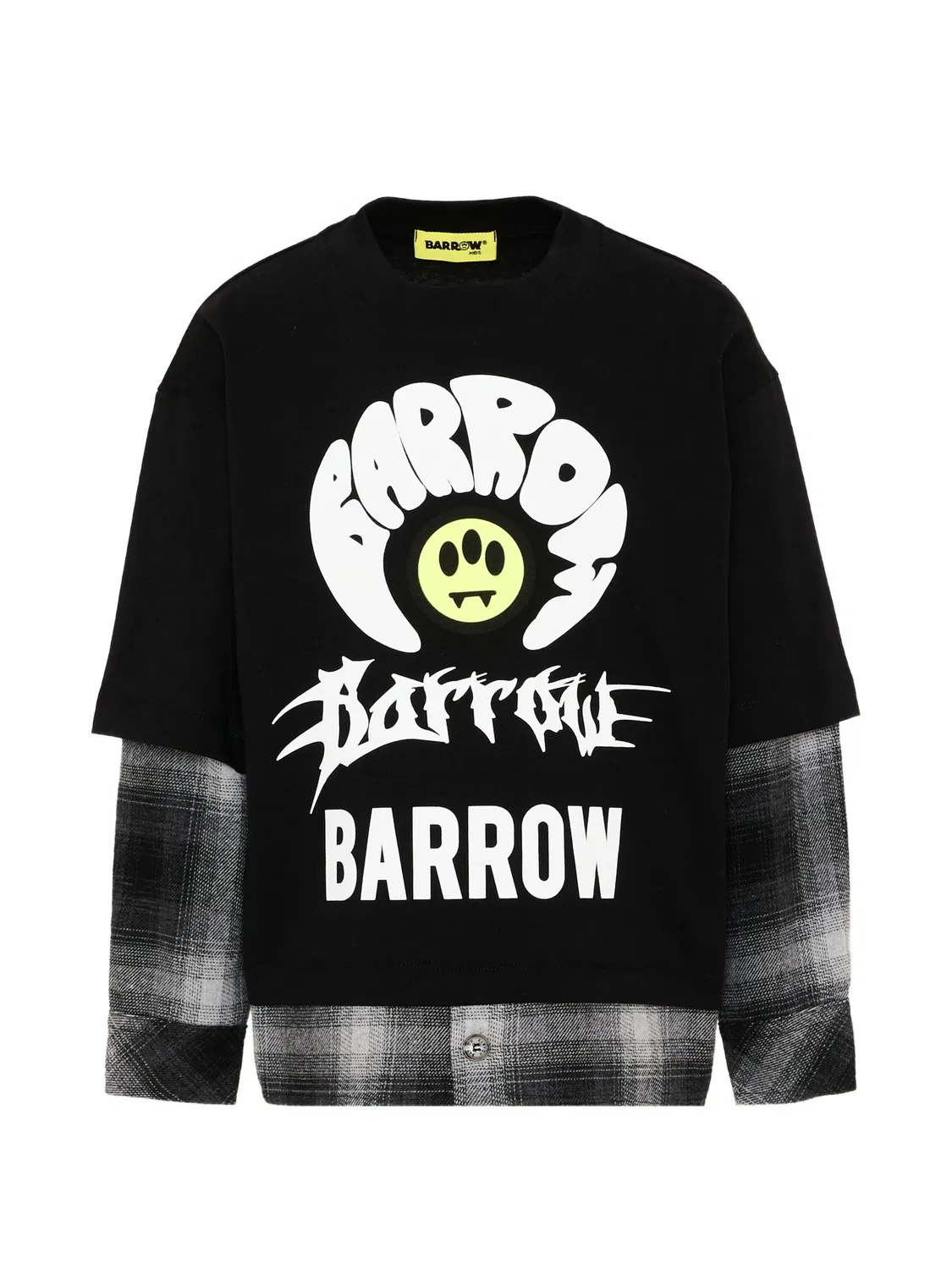 Хлопковая футболка с логотипом, черная BARROW, черный
