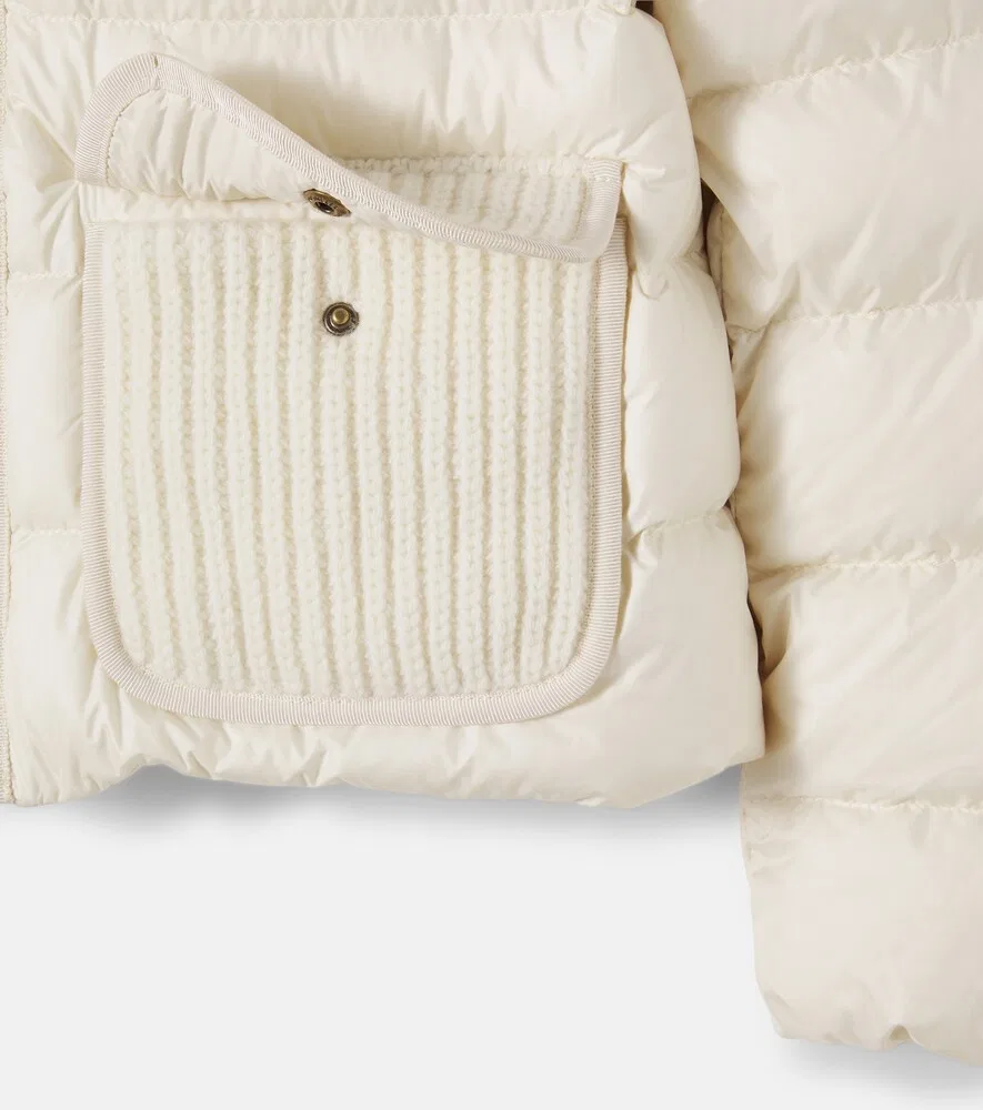 Пуховая куртка Amara Moncler Enfant, бежевый — фото 3