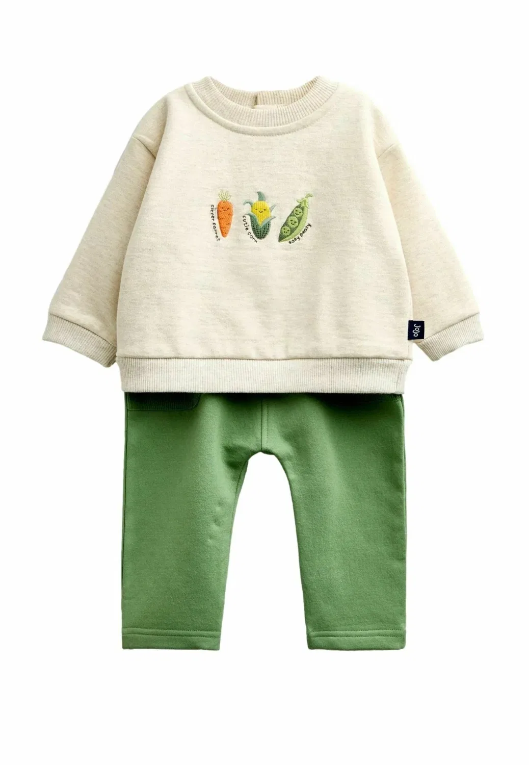 Комплект из толстовки и спортивных брюк с аппликацией - толстовка Jojo Maman Bébé, Green Vegetable