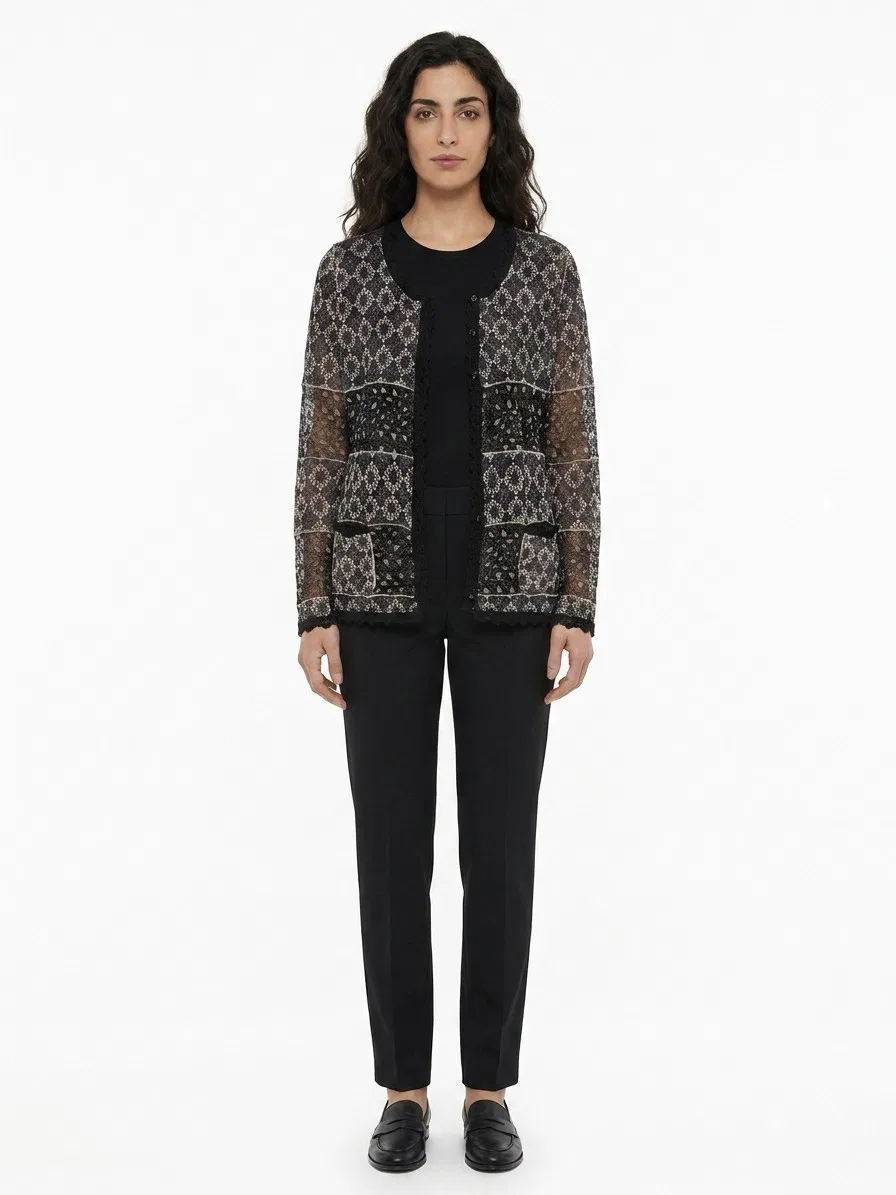 Женский вязаный кардиган из шелка Gray Silk Cardigan Dolce & Gabbana, Gray