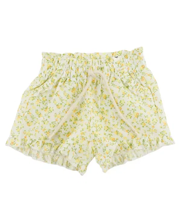 Детские шорты для девочек с рюшами Poppy Sprig Delilah Ruffle Oh Baby!, Lemon