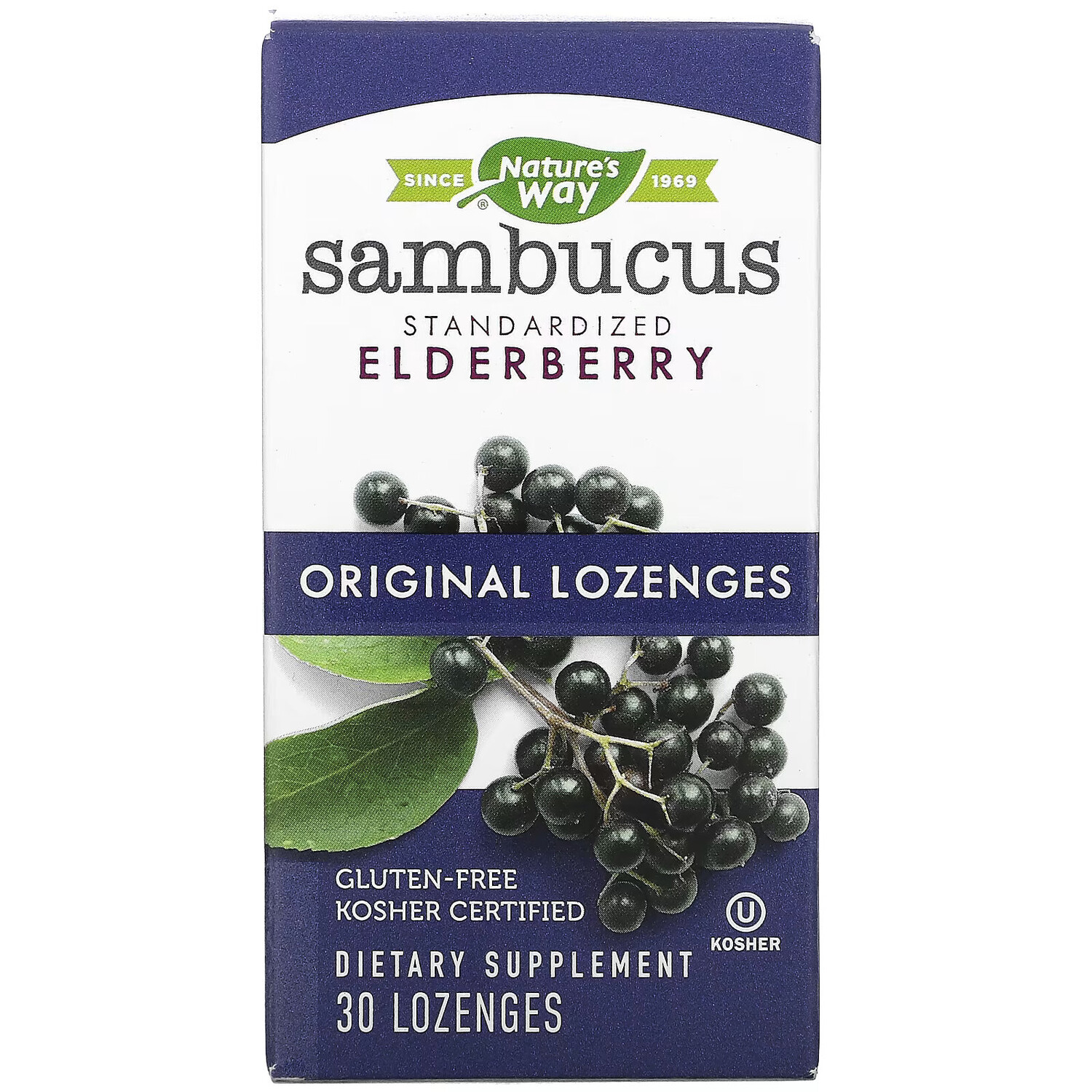 

Бузина Nature's Way с витамином C, 30 пастилок