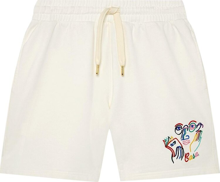 

Спортивные шорты Casablanca Fujita San Embroidered Sweatshort 'Off White', белый