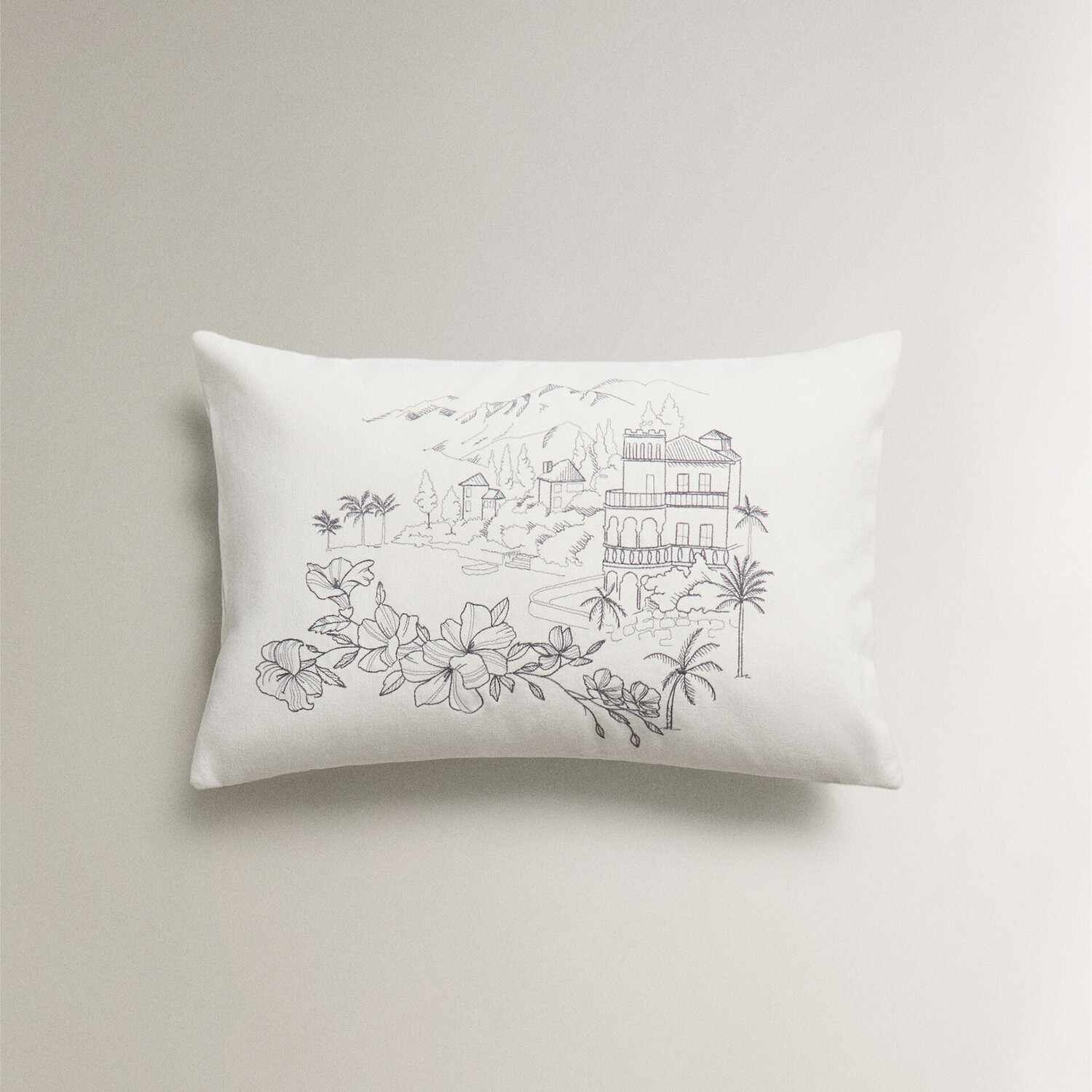 

Чехол для подушки Zara Home Embroidered, 40х60 см, хлопок