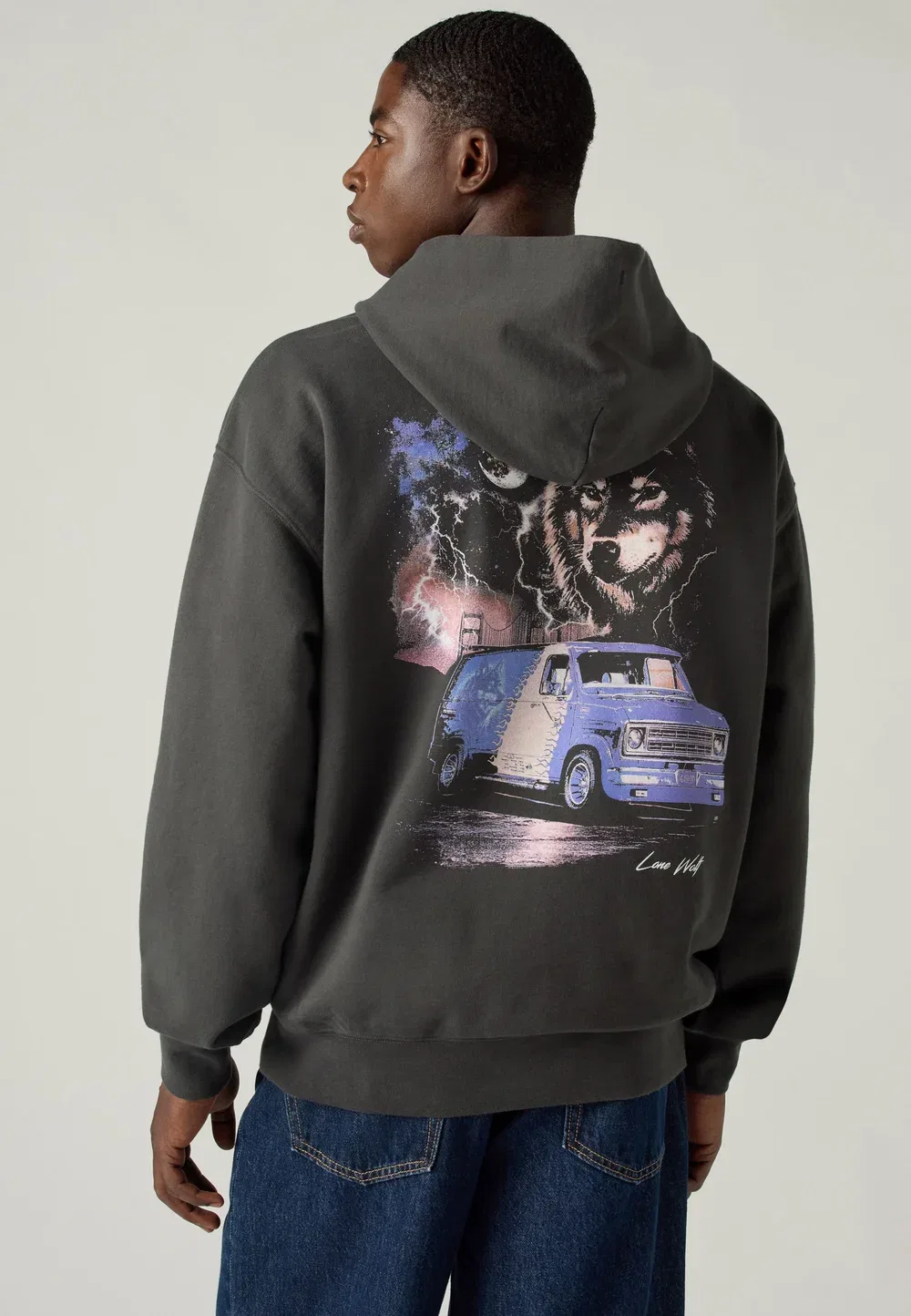 Худи с принтом заката Levi'S, Dark Phantom
