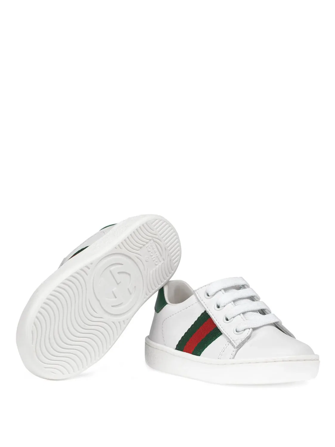 Кеды Ace кожаные белые Gucci, белый — фото 2