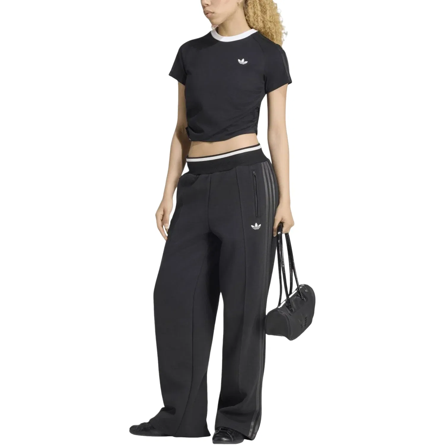 Женская футболка Jennie Layered T-Shirt Asia Sizing 'Black' adidas, черный — фото 4