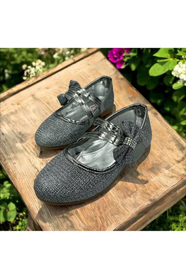 Детские балетки для девочек из искусственной кожи Hızlı Al, Gray-Smoked-Simmed