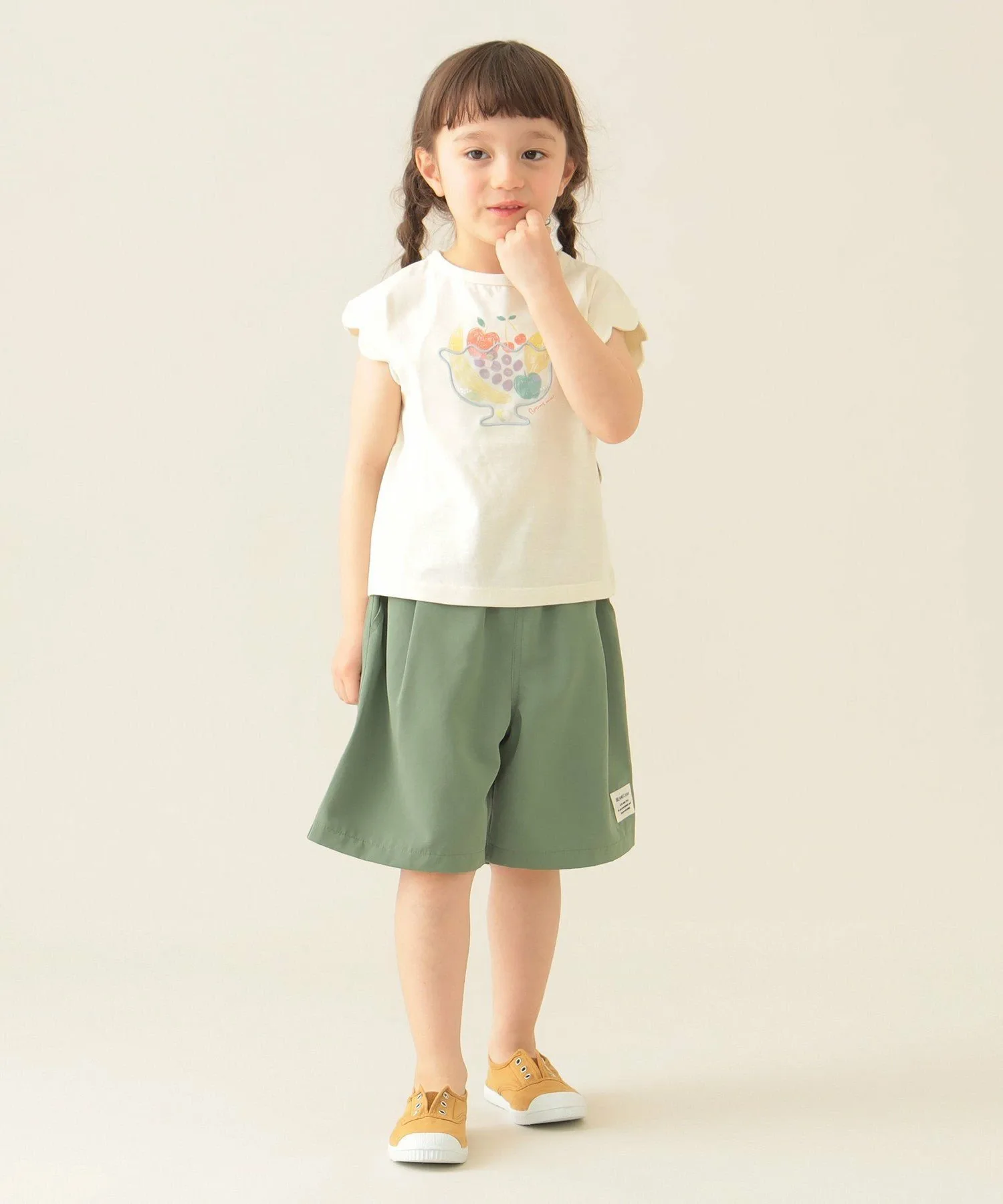 Шорты Mainichi GOGO 2025SS (90~140 см) Beams Mini, Olive