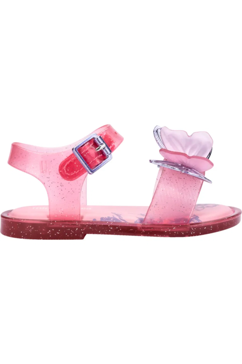 Сандалии детские с бабочками Fly III Mini Melissa, Glitter Pink — фото 2