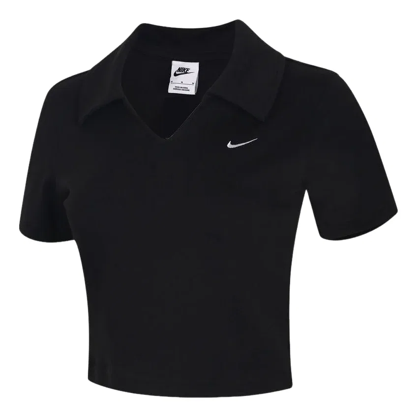 Женская футболка Cropped T-Shirt 'Black' Nike, черный