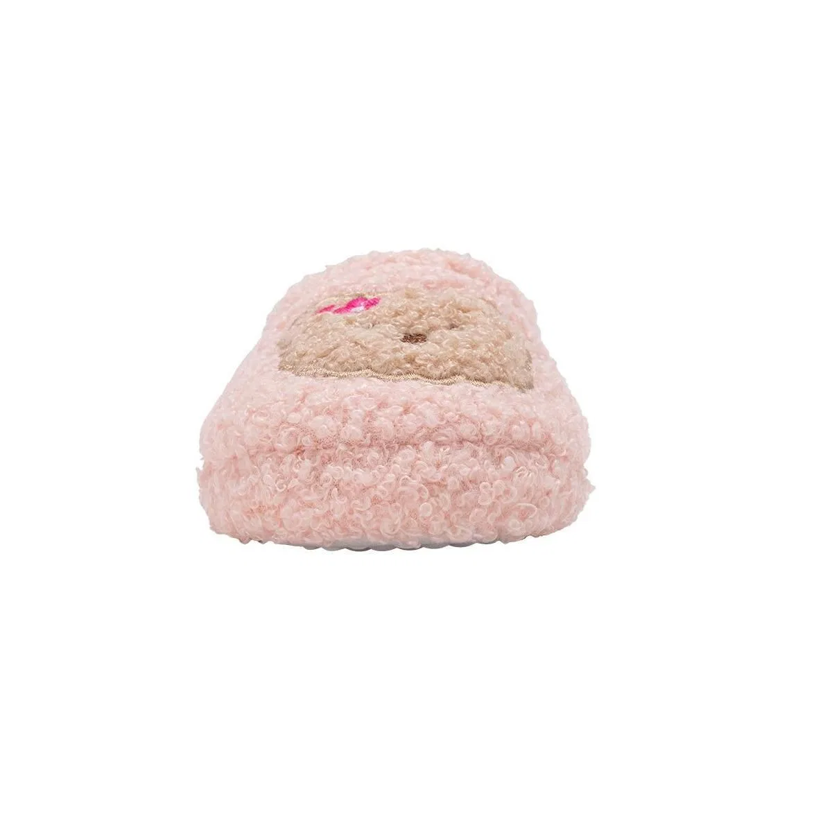 Детские тапочки для девочек с плюшевым верхом Smiley Face Patch Kensie, Ivory Multi — фото 4