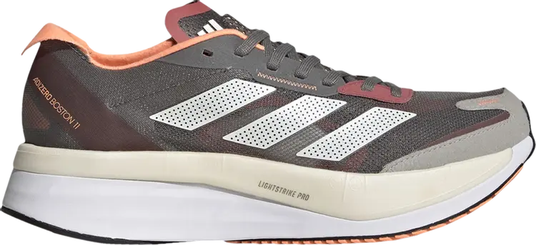 

Кроссовки Adidas Wmns Adizero Boston 11 'Grey Beam Orange', серый