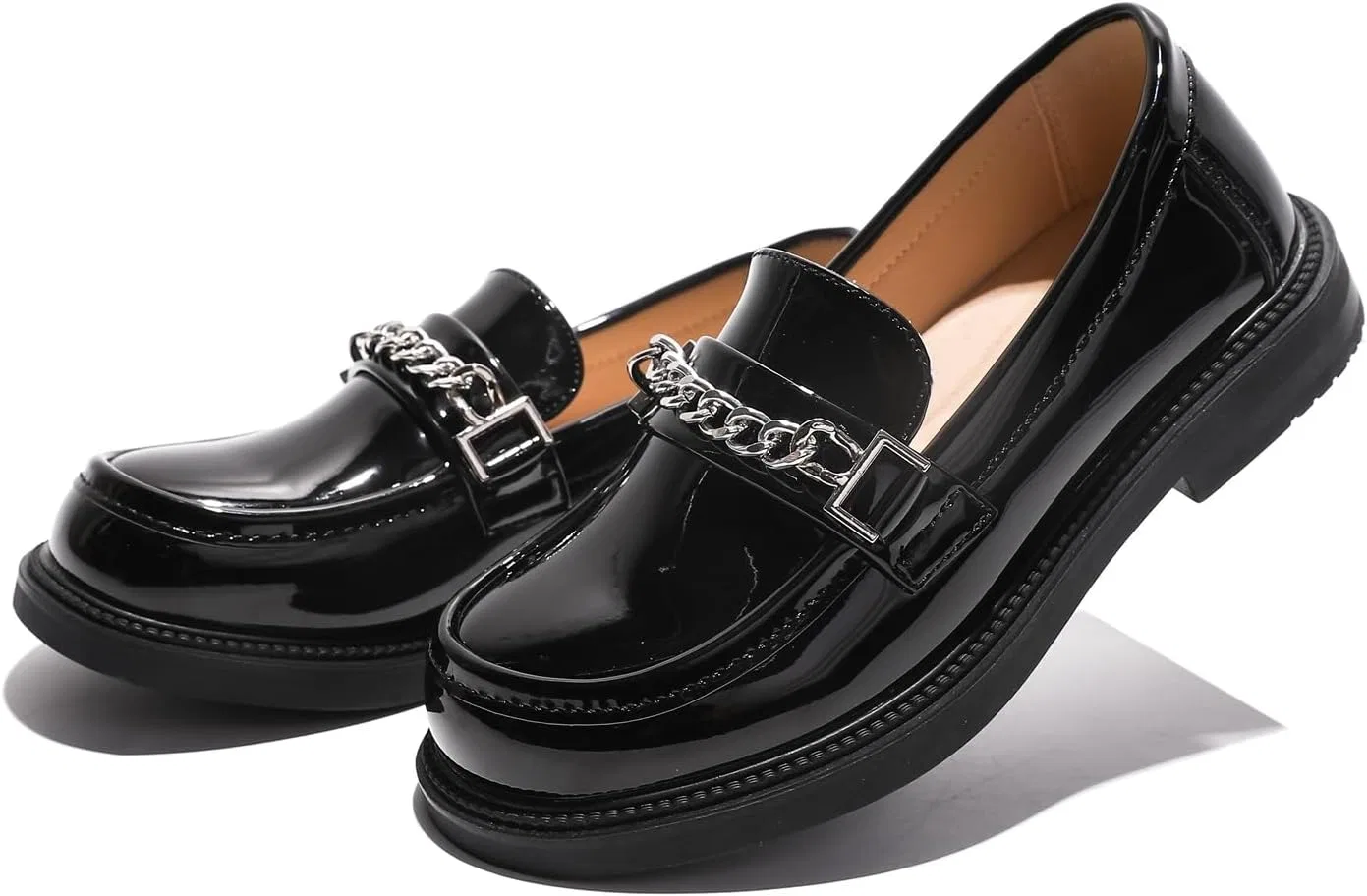 Детские оксфорды для девочек с бантом kkdom, Patent Leather Black — фото 4
