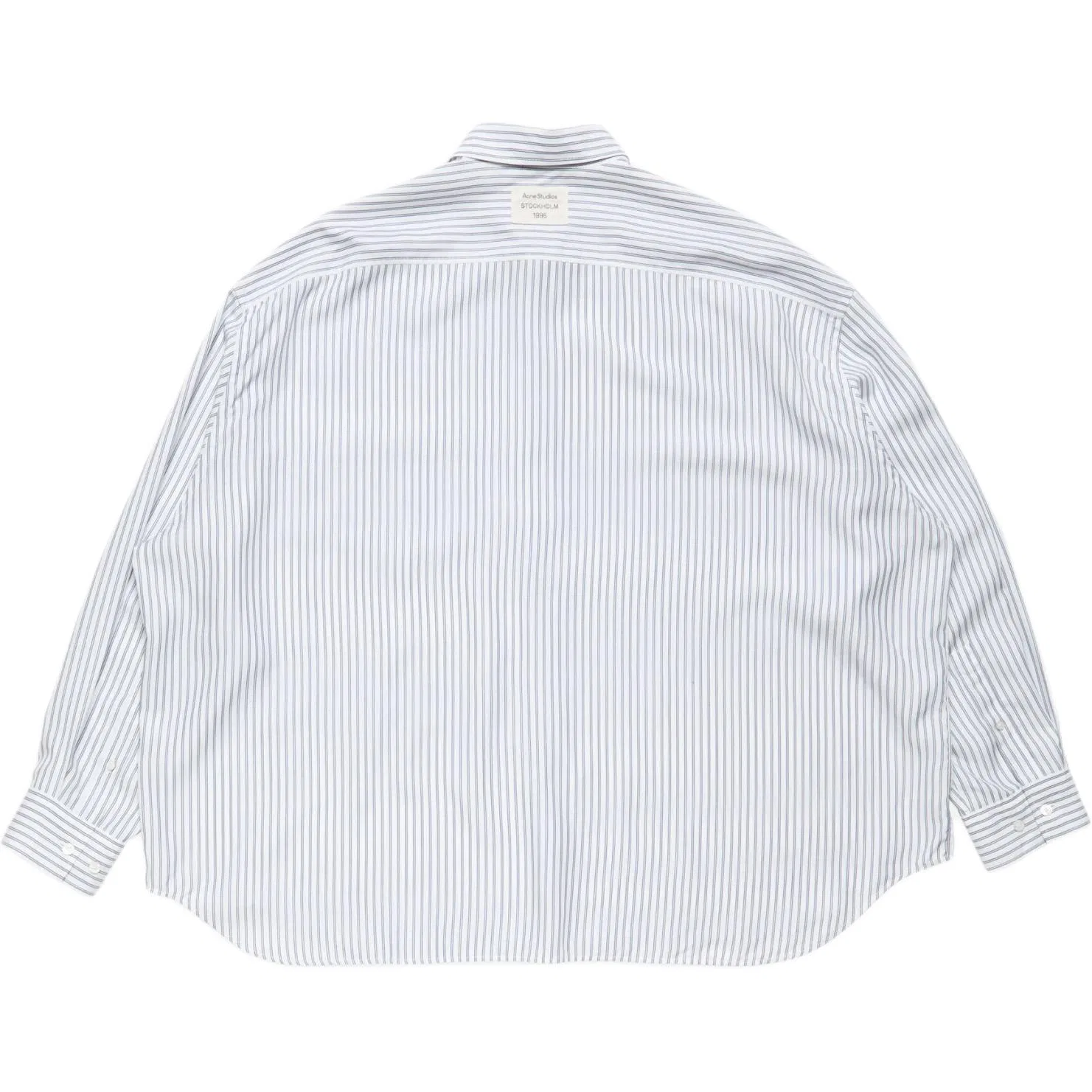 Мужская рубашка с воротником Lapel Moderate Acne Studios, White Marine Blue — фото 3