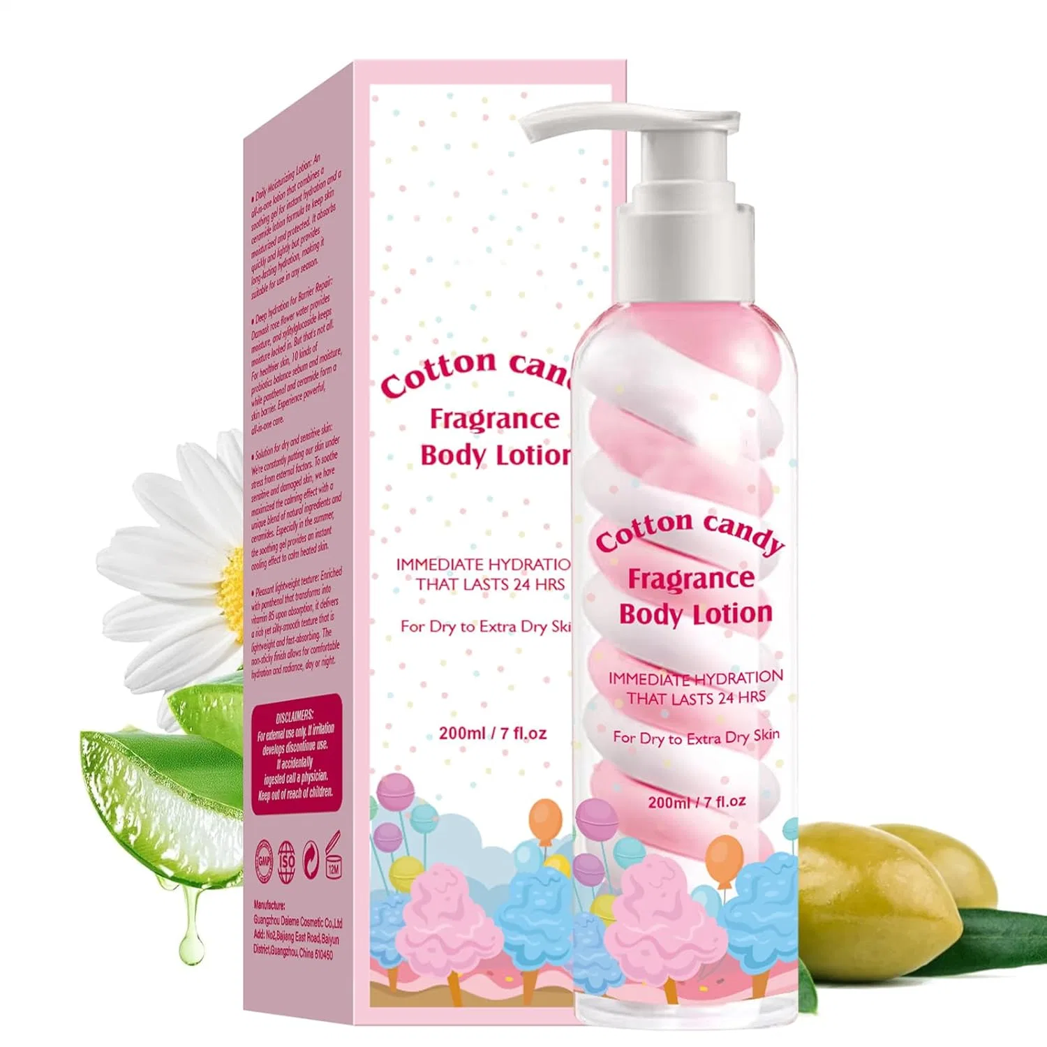 Увлажняющий лосьон для тела Cotton Candy, 200 мл Générique