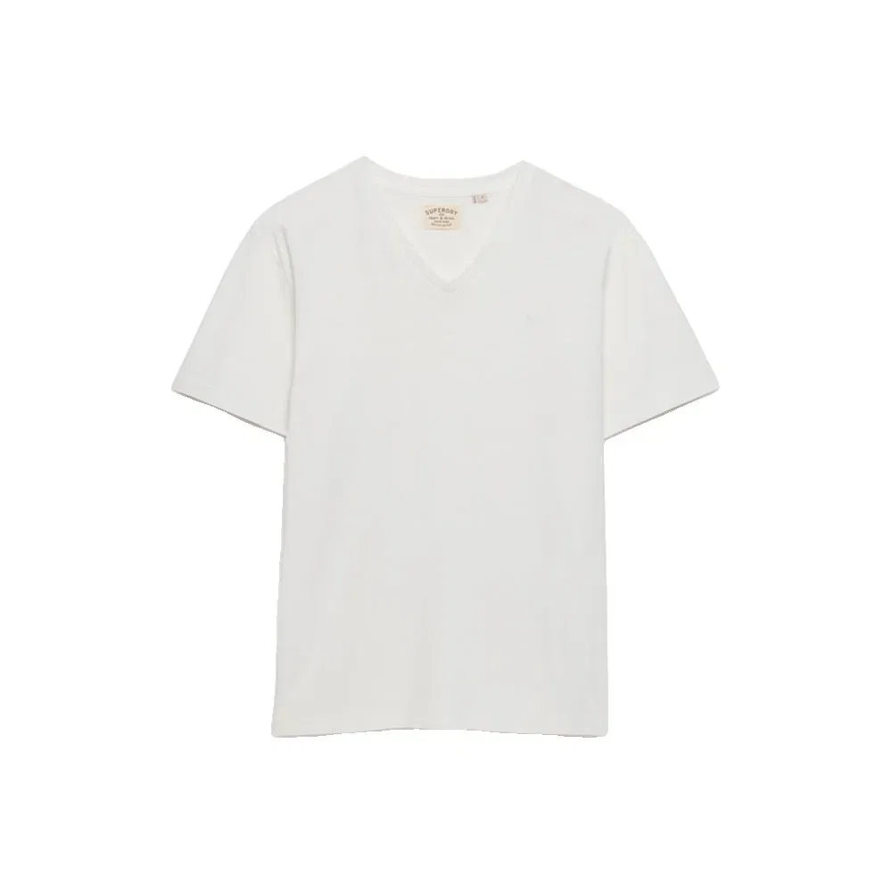 Футболка с v-образным вырезом Classic Cotton Linen Vee Superdry, белый — фото 3