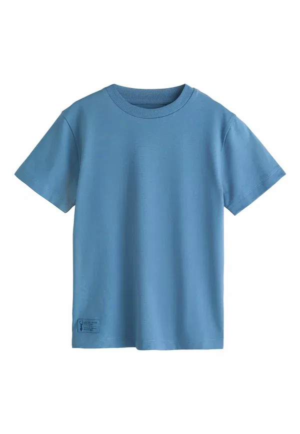 Футболки 3 шт, хлопок, Regular Fit Short Sleeve Colourblock T-shirts 3 Pack, Next, Mink Blue Navy, темно-синий — фото 4