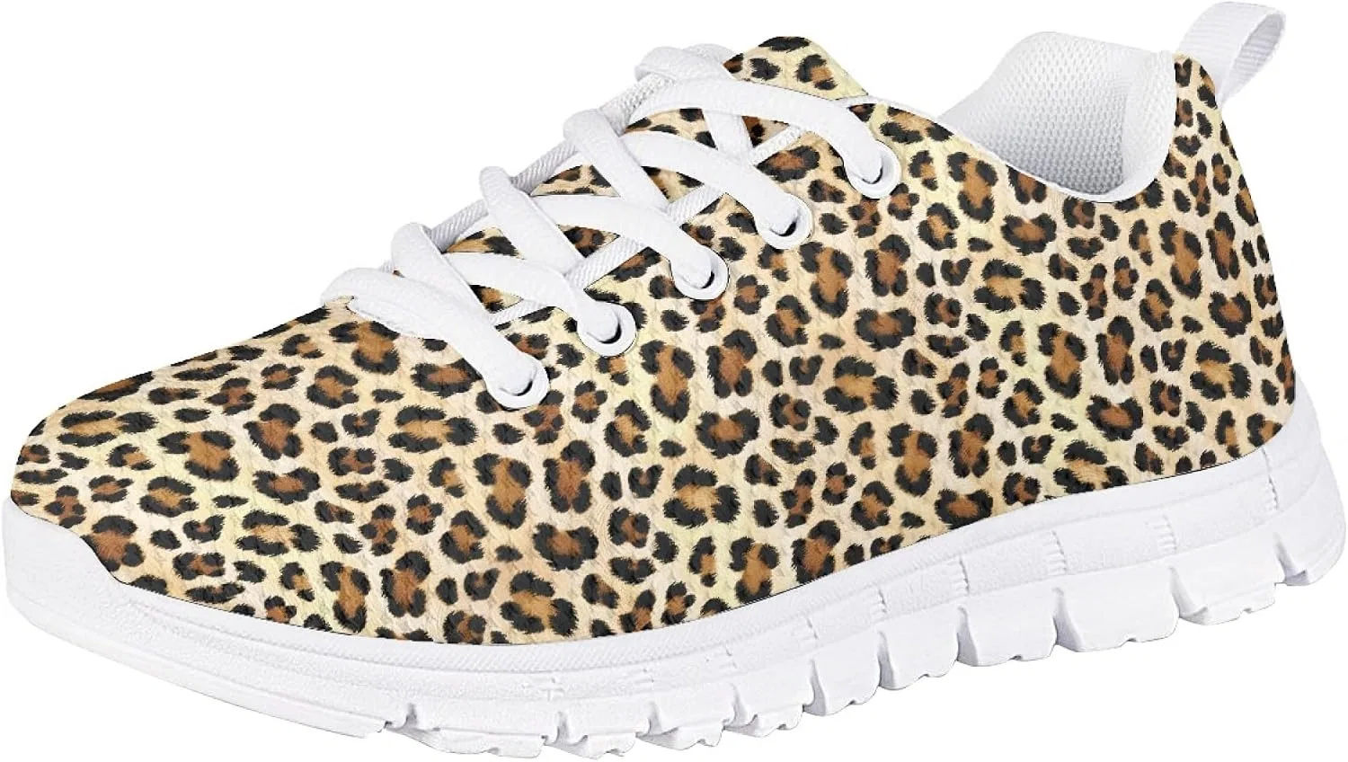 Детские кроссовки для девочек с принтом Dellukee, Leopard — фото 2