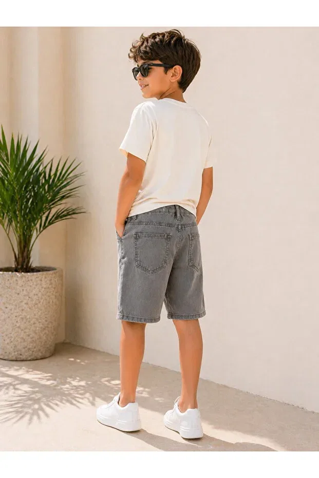 Детские шорты для мальчиков джинсовые Orca Kids Fashion, Gray