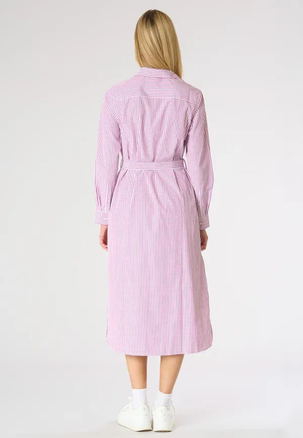 Платье-рубашка полосатое Abito chemisier da donna a righe con cintura in vita - shirt dress, U.S. Polo Assn., мультиколорe — фото 3
