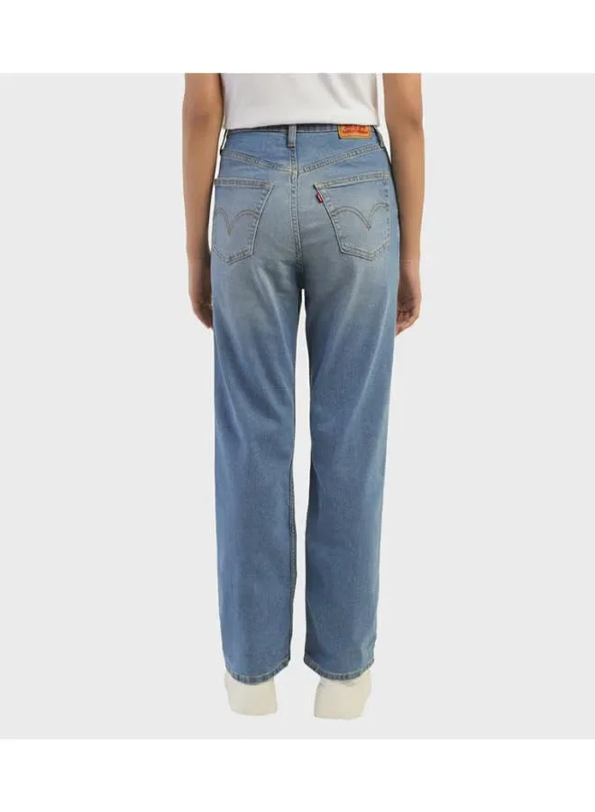 Джинсы с высокой посадкой прямые Ribcage Levi'S, индиго — фото 2