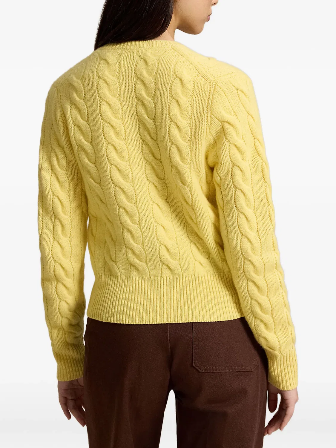 Polo Ralph Lauren Кардиган из шерсти и кашемира желтый — фото 2