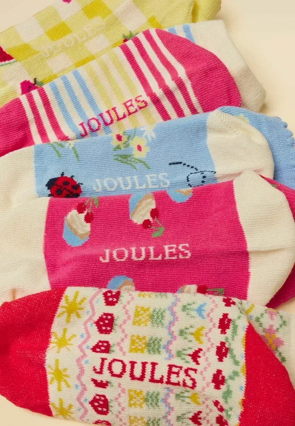 Детские носки Rilla, набор из 5 пар - носки Joules, желтый/розовый — фото 3