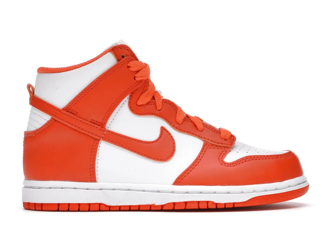 Детские кроссовки для дошкольников Nike Dunk High Nike, White/Orange Blaze
