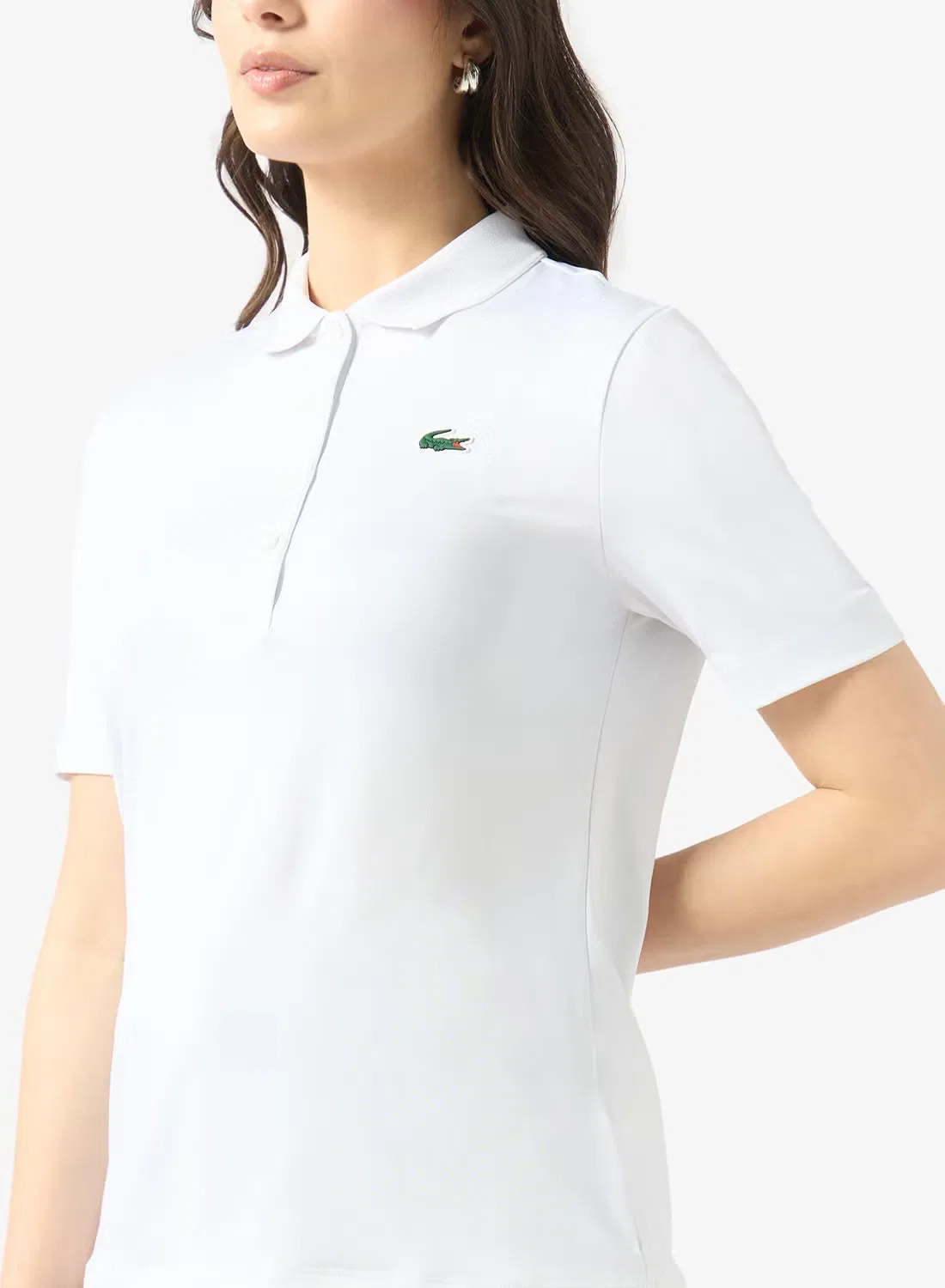 Поло с логотипом, Lacoste, белый — фото 3