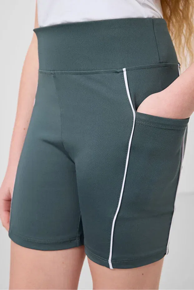 Детские леггинсы для девочек базовые Tommy Life, Forest Green — фото 4