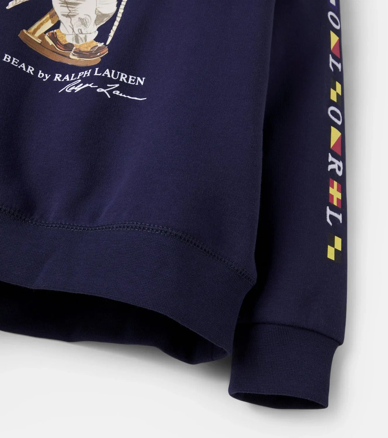 Детская флисовая толстовка с длинным рукавом Polo Bear Polo Ralph Lauren Kids, синий — фото 3