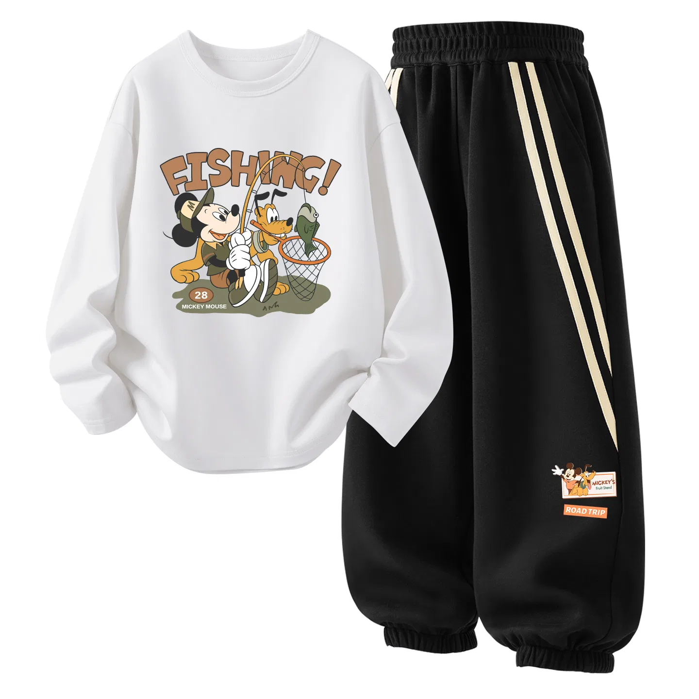 Детский комплект спортивной одежды с длинным рукавом, Disney, Di Line K Gray Blue+Di Line K_Right Side Hidden Navy — фото 3