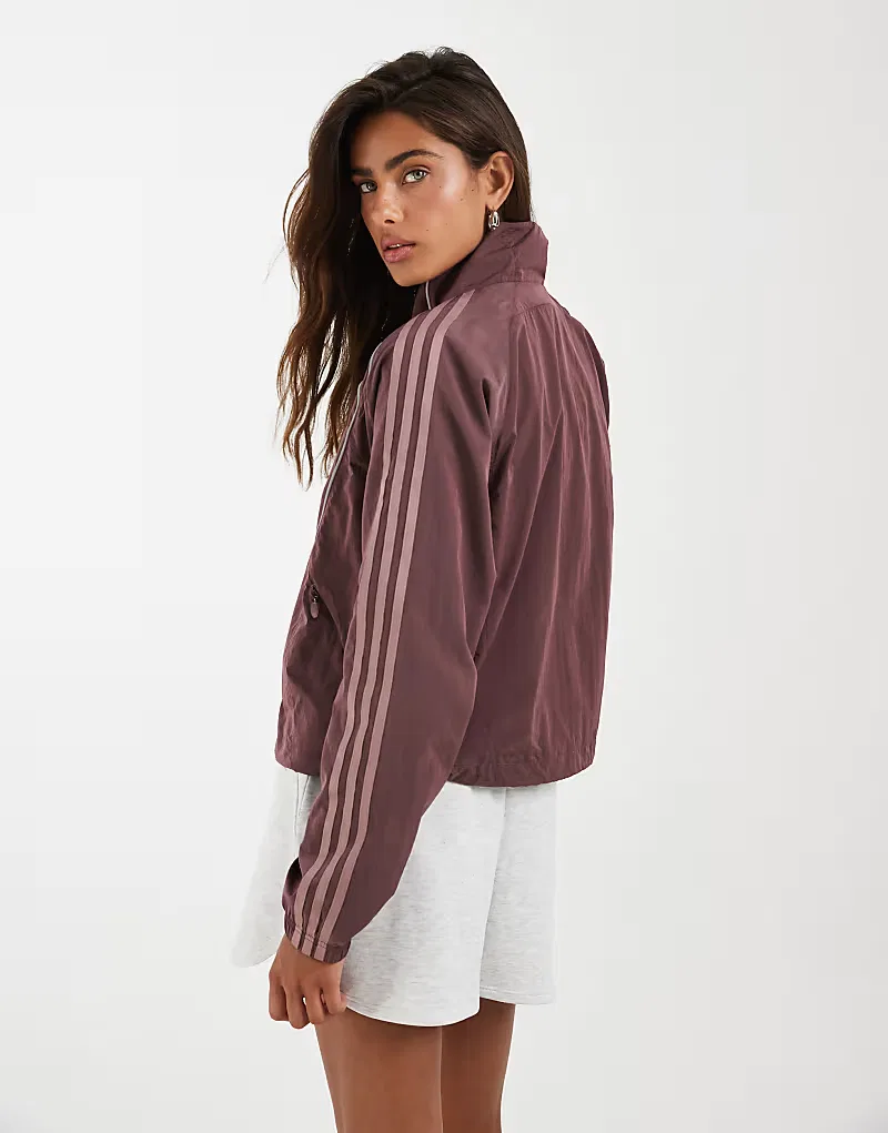 Топ-трек Teamgeist Adidas Originals, бордовый/серебристый — фото 4