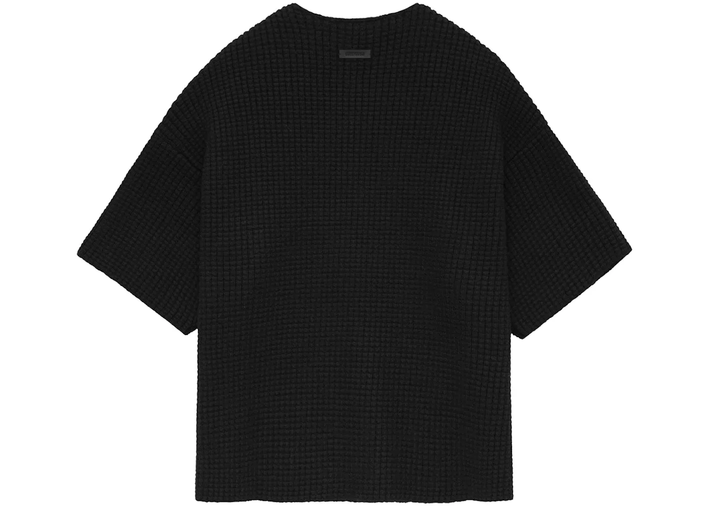 Мужской свитер с вафельным узором с коротким рукавом Fear of God Essentials Sweater, Black — фото 2